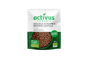 Ekologiški rudieji lęšiai be skysčio ACTIVUS, 150 g