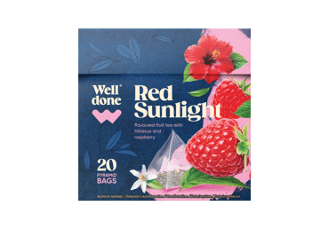 Kinrožių ir aviečių arbata WELL DONE, 50 g