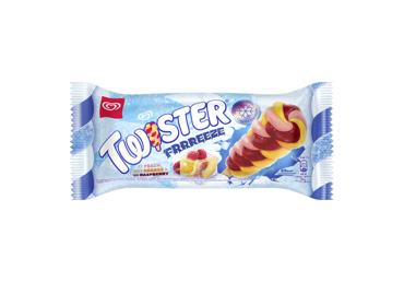 Съедобное мороженое TWISTER, со вкусом персика, апельсина и малины, 72 г