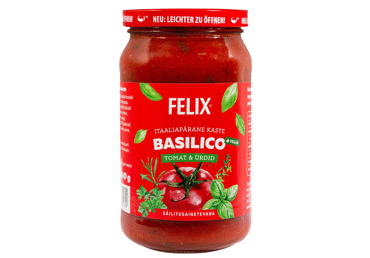 Pomidorų padažas FELIX su bazilikais ir alyvuogių aliejumi, 360 g