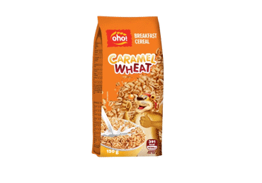 Sausi pusryčiai OHO CARAMEL WHEAT, 150 g