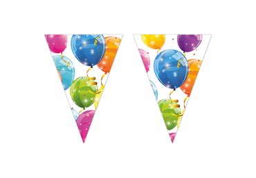 Vėliavėlių girlianda SPARKLING BALLOONS, 1 vnt.