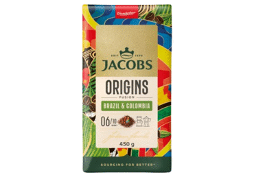 Молотый кофе JACOBS ORIGINS BRAZIL & COLOMBIA, 450 г