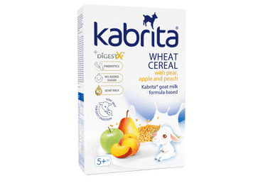 KABRITA wheat porridge with pear, apple and peach, 5+ months
