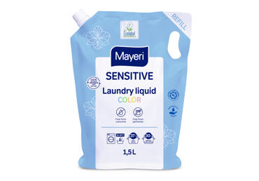 Skalbimo skysčio papildymas Sensitive color, Mayeri, 1,5 l