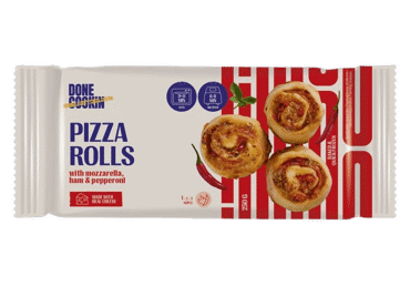 Frozen pizza rolls DONE COOKIN with mozzarella and sausage, 250 g