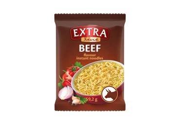 Быстрорастворимые макароны EXTRA LINE, говяжий вкус, 59.2 г