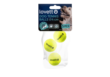 Šunų teniso kamuol, LOVETT,4cm,3vnt