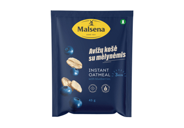 Quick preparation oat porridge MALSENA (with blueberries), 45 g