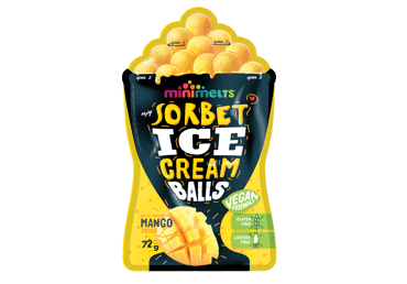 Mango sorbet balls MINI MELTS BIG, 72 g