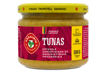 KĖDAINIŲ tunai su meksikietiškais priesk. sumuštiniams tepti, 280 g