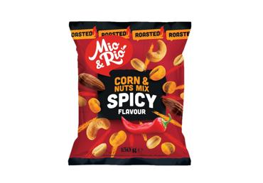 Aštrus riešutų ir kukurūzų mišinys MIO&RIO, 150 g