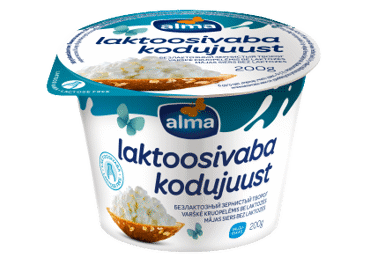 Grūdėtoji varškė be laktozės ALMA, 5 % rieb., 200 g