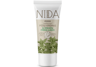 Maitinamasis pėdų kremas NIDA su pipirmėčių eteriniu aliej., 75 ml
