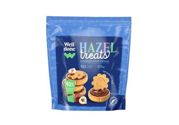 Sausainiai su lazdynų riešutų įdaru WELL DONE, 175 g