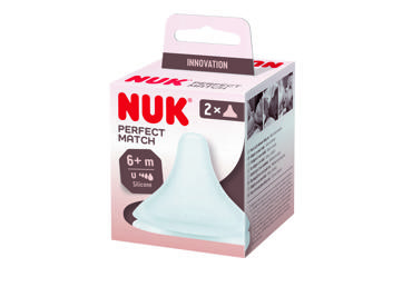 Silikoninis žindukas NUK PERFECT MATCH L;2vnt, 6+ mėn.