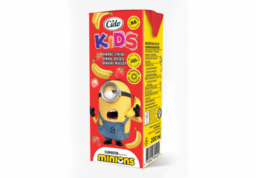 Gaivusis gėrimas CIDO ZOO su bananų ir braškių sultimis, 200 ml