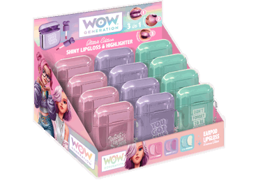 WOW GENERATION lūpų blizgis, 3 in 1, skirtingi dizainai, WOW00133