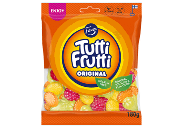 Guminukai FAZER TUTTI FRUTTI ORIGINAL, vaisių skonio, 180 g
