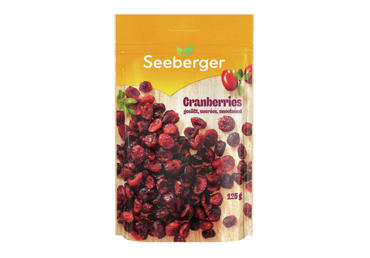 Džiovintos spanguolės SEEBERGER, 125 g