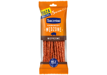 Karštai rūkytos KABANOS kiaulienos dešrelės, II r., 220 g
