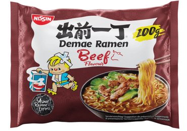 Быстро готовые макароны NISSIN DAMAE, говяжий вкус, 100 г