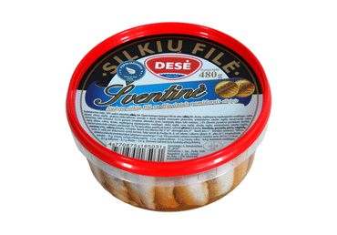 ŠVENTINĖ silkių filė su džiovintais pomidorais aliejuje, 480 g