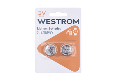 Elementai WESTROM CR2032, 3 V, 2 vnt., 2 vnt.