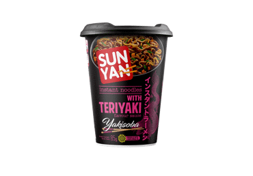 Greitai paruošiami makaronai SUN YAN YAKISOBA, terijakio sk., 85 g