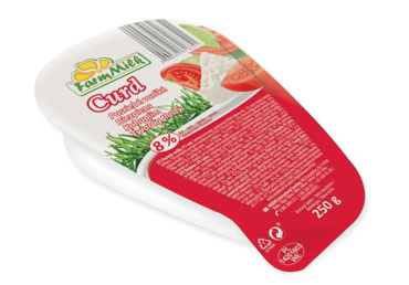 Pusriebė varškė FARM MILK, 8 % rieb., 250 g