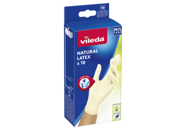 Lateksinės pirštinės VILEDA, 10 vnt, dydis M/L, 10 vnt.