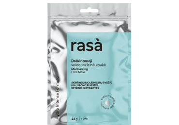 RASA HYDRO INTENSE Drėkinamoji lakštinė veido kaukė 23 g