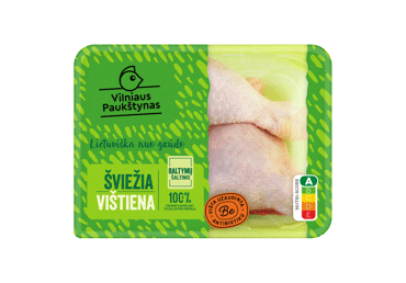 Švieži broilerių ketvirčiai, užauginta be antibiotikų, 1 kg