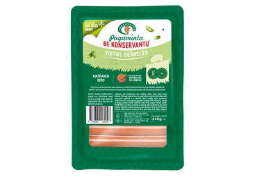 Boiled sausages MADE WITHOUT PRESERVATIVES, I grade, 240 g