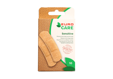 Pleistrų rinkinys EUROCARE SENSITIVE, 10 vnt., 10 vnt.