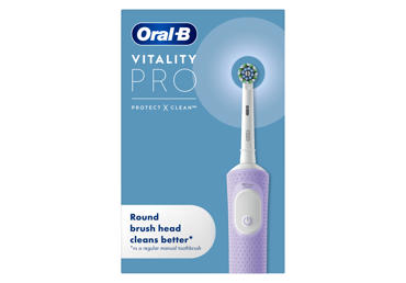 Elektrinis dantų šepetėlis ORAL-B Vitality Pro, Lilac, 1 vnt.