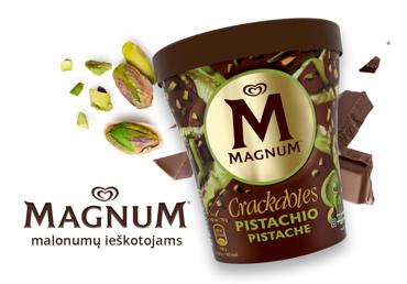 Valgomieji ledai MAGNUM, pistacijų skonio, 311 g