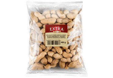 Negliaudyti žemės riešutai EXTRA LINE, 400 g