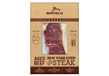 Aged beef loin steak NEW YORK STRIP boneless, 240 g