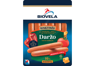 Virtos DARŽO dešrelės su paprika, sūriu ir pomidor., nerūš., 240 g