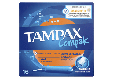 Tamponai TAMPAX Compak Super Plus, 16 vnt.