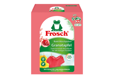 Skalbiamieji milteliai FROSCH COLOR su granatų ekstraktu, 1.45 kg