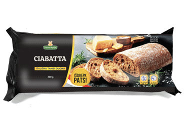Frozen dark ciabatta LIETUVOS KEPĖJAS, 300 g