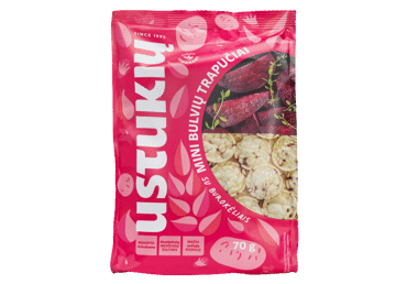 Mini bulvių trapučiai su burokėliais USTUKIŲ MALŪNAS, 70 g