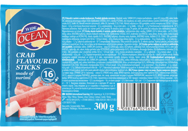 Замороженные крабовые палочки WIDE OCEAN, 300 г