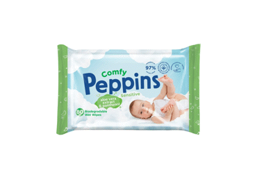 Drėgnosios kūdikių servetėlės PEPPINS SENSITIVE, 80 vnt.