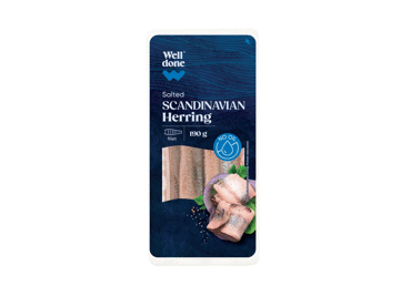 Sūdyta skandinaviška silkių filė be aliejaus WELL DONE, 190 g