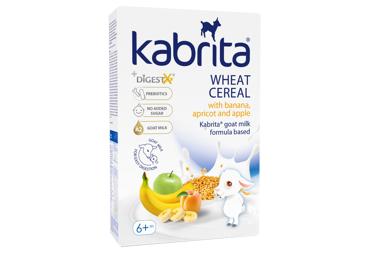 Kvietinė košė KABRITA su bananais, abrikos., obuol., 6+ mėn., 180 g