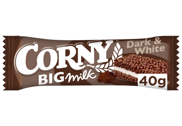 Javainių batonėlis CORNY su kakava ir pienu, 40 g