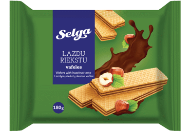 Vafliai SELGA, riešutų skonio, 180 g